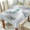 thumbnail image 4 of Tropical Palm Leaves Rectangle Tablecloth, Dust Proof Anti Wrinkle Wipeable Table Cloth Tabletop foration of Dinner Kitchen Wedding Holiday Party 54"x54" Decor Gift, 4 of 7