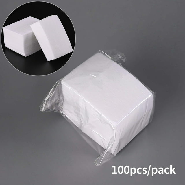1000/600/500/100 Uds. Algodón de uñas sin pelusa para eliminación de esmalte de Gel UV toallitas almohadillas de papel 100% algodón almohadilla limpiadora de uñas no tejida suave