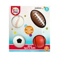 thumbnail image 3 of Play Day Inflatable Children's Mini Sports Ball Set, Rubber Multicolor/Multisports, 4 Pieces, 3 of 5