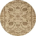 thumbnail image 1 of Ahgly Company Indoor Round Abstract Light Brown Oriental Area Rugs, 5' Round, 1 of 6