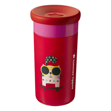 Tommee Tippee Spill-Proof Insulated Easiflow 360° Cup, Girl – 12m+, 2ct