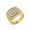 Gold, variant on HIJONES Men Women's Stainless Steel Ring Vintage Personalized Hip Hop Cubic Zirconia Ring Band Jewelry Gold Size 8