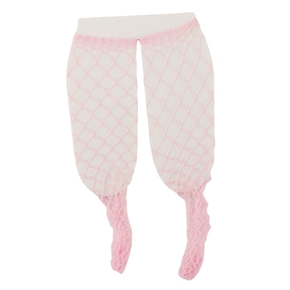 Pitycbo 1/6 Scale Figure Fishnet Stocking Miniature Soldier Costume Doll Casual Leggings Pink