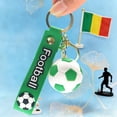 thumbnail image 1 of Productos con temática de deportes de pelota Llaveros de balón de fútbol realistas Accesorios Mercancía Llaveros tridimensionales Llavero de metal, 1 of 6
