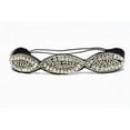 thumbnail image 3 of Wedding Bride Diamond Rhinestone Silver Scallop Headband Bohemian with Style Guideand Nonslip Velvet Backing, 3 of 4