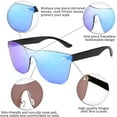 thumbnail image 5 of FEISEDY Oversized Mirrored Frameless Lens One Piece Sunglasses for Women Men B2647, 5 of 10