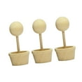 thumbnail image 5 of balikha 3x Unfinished Wood Ornaments Wooden Crafts DIY Wooden Planter Set Ornaments for Party Cabinet Office Gift Home Decor A, 5 of 9