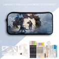 thumbnail image 4 of War of the Robots Backpack Three Piece Essentials 17 Inch Bag Lunch Tote Pen Case, 4 of 5