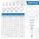 thumbnail image 3 of Uxcell 200-Pack 6# Arandelas Planas, 3/8" OD Arandelas de Acero Inoxidable 304 para Tornillos y Tuercas [Plateado], 3 of 6