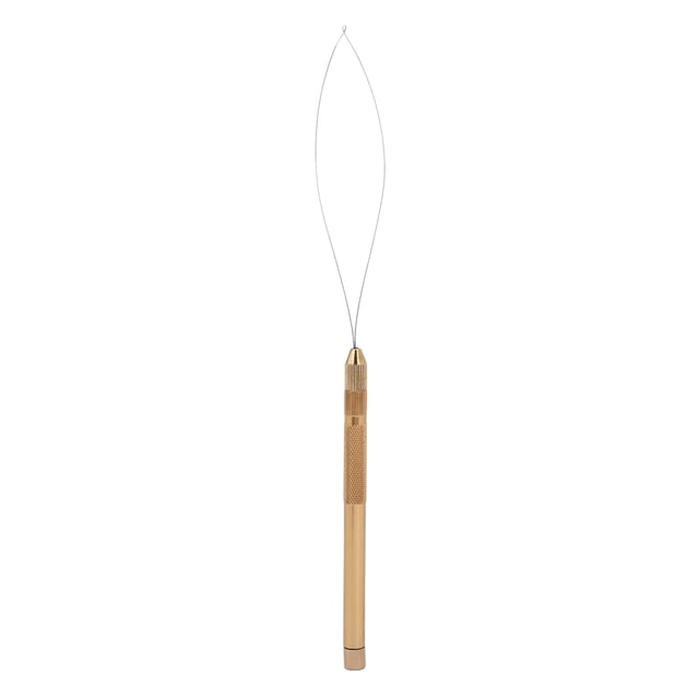 Pulling Hair Hook, Light Weight Handy Use Threader Pulling Hook Alloy Easily Carry For Home Gold