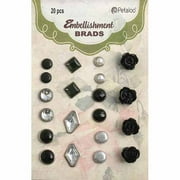 Petaloo Embellishment Brads, 20pk