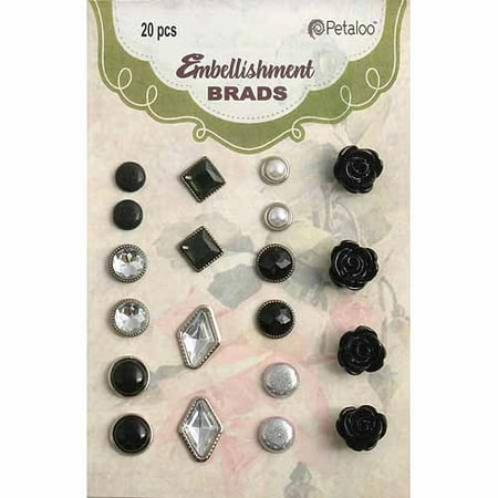 Petaloo Embellishment Brads, 20pk