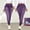*Purple, variant on ClodeEU Women's Faux Denim High Stretch Flare Pants with Faux Pockets,Loose Fit Casual Leggings Purple,Womens Plus L