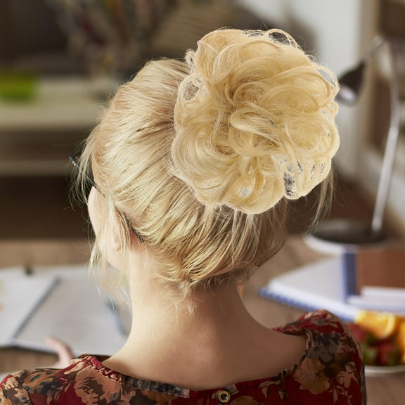 Worgeous Hair Bun Hair Piece 2Pcs for Ladies Curly Synthetic Fibers