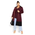thumbnail image 3 of City Chic Women's Plus Size Longline Cross V-Neck Long Sleeve Jumper, 3 of 6