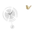 thumbnail image 1 of Reloj de pared acrílico con números arábigos y figura de pájaro dorado, adorno moderno para decoración del hogar, cocina, estudio, oficina, sa, 1 of 8