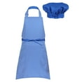 thumbnail image 2 of CHICTRY Kids Boys Girls Adjustable Aprons and Chef Hat for Cooking Baking Painting Blue L, 2 of 4