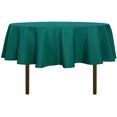 thumbnail image 1 of LAICAIW Nappe Ronde - 70 Pouces - Résistante à l'Eau, Anti-Déversement, Lavable, Nappe en Polyester, Tissu Décoratif, Housse de Table pour Table à Manger, Buffets, Fêtes et Camping, Vert, 1 of 7