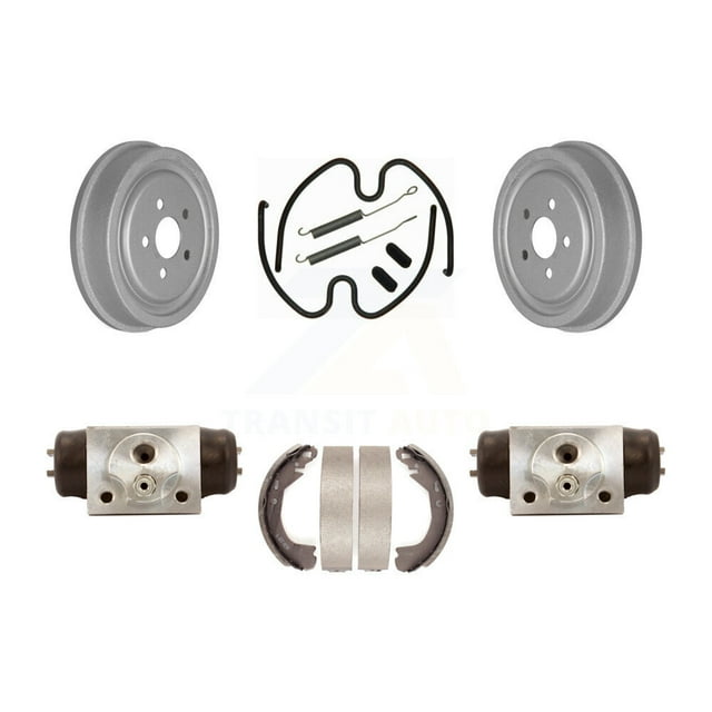 Transit Auto Rear Coated Brake Drum Shoes Spring and Cylinders Kit for Car 2003 Chevrolet Cavalier with 225mm x 45mm Size KGN-100153