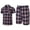Navy/Red, variant on Tyhengta Men's Pajamas Plaid Sets Sleepwear Pajama Collar Short Sleeve Shirts and Pants Mens Pjs Lounge Set With Pockets Navy/White L
