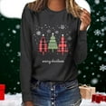 thumbnail image 2 of QSAWXQZ Women's Christmas Blouse Long Sleeve Crewneck Graphic Pullover Shirt for Spring Dark Gray S, 2 of 5