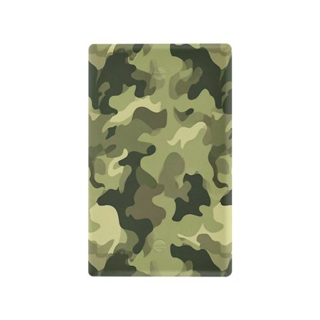 IAUYY Retardant PC Material Unused Outlet Cover Switch Plate Covers Easy DIY Installation with Screws Light Switch Cover Plate Military Green