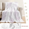 thumbnail image 5 of Pink Purple Tree Branches Blanket Soft Cozy Warm Throw Blanket for Couch, Plush Fuzzy Flannel Fleece Blankets for Sofa, Farmhouse Nature Botanical Bed Blankets Lightweight Gifts for Women, 50"x80", 5 of 9