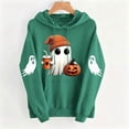 thumbnail image 3 of gbyLJF Womens Halloween Cute Ghost Hoodies Funny Pumpkin Graphic Sweatshirts Loose Fleece Pullover Festival Sweater with Pocket, 3 of 6
