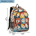 thumbnail image 2 of FORMRS School Backpack 17" Student Travel Bag with Laptop Compartment, Yellow Checkered Daisy, 2 of 7