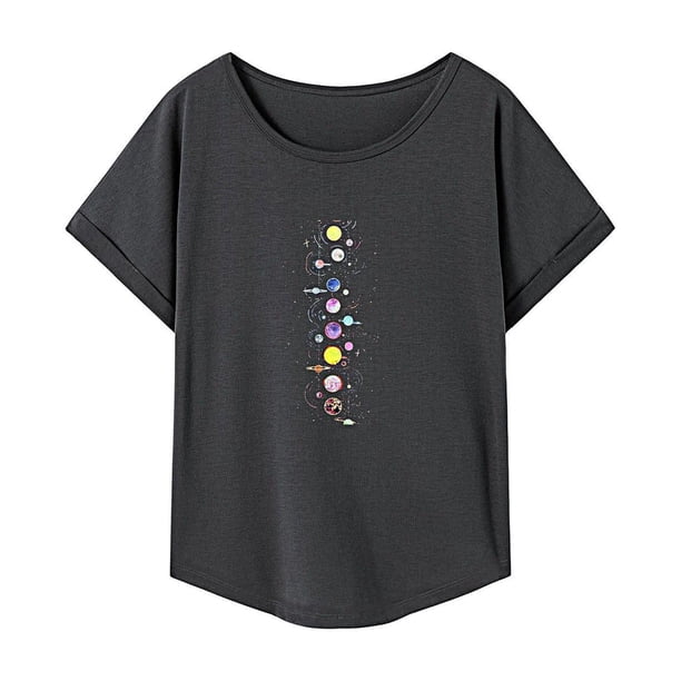 Camiseta para mujer Camiseta básica de verano para trabajo en la calle Senderismo Regalo del día de San Valentín SG
