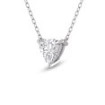 thumbnail image 2 of SZUL Women's Lab Grown 1/2 Carat Floating Trillion Shaped Diamond Solitaire Pendant in 14K White Gold, 2 of 7