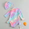 thumbnail image 5 of MEZZALL Baby Girls Long Sleeve Rash Guard Swimsuit Vacation Hawaii Beachwear With Leopard Print & Ruffle Trim 1PC Beachwear, Multicolour, 6-12 Months, 5 of 6