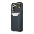 thumbnail image 7 of Wallet Back Case for Samsung Galaxy S22 Plus with Wrist Strap, Stylish Magnetic Card Holder Finger Ring Kickstand PU Leather Lanyard Shockproof Slim Phone Case for Samsung Galaxy S22 Plus, Blue, 7 of 7