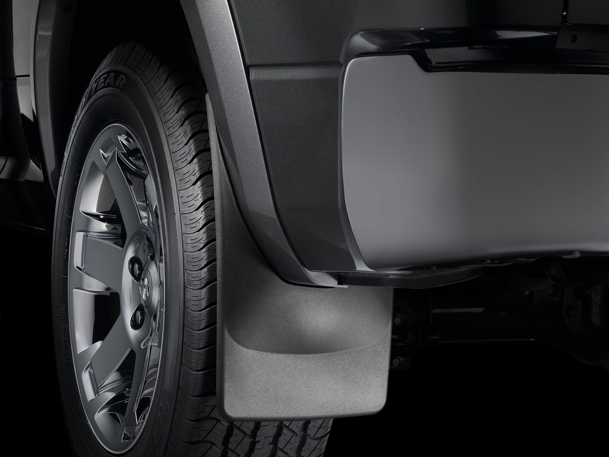 WeatherTech Custom No Drill Splash Guard MudFlaps compatible with Ram 1500, Ram 1500 Classic, Ram Truck 2500/3500, Ram Truck 1500, Ram 2500/3500, Rear Pair - Black