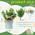 thumbnail image 3 of Easter Decor, Easter Centerpiece Table Decorations, 3 Pack Artificial Eucalyptus Branches Potted Plants with Colorful Eggs, Spring Centerpieces for Home Kitchen Office Decor, 3 of 4