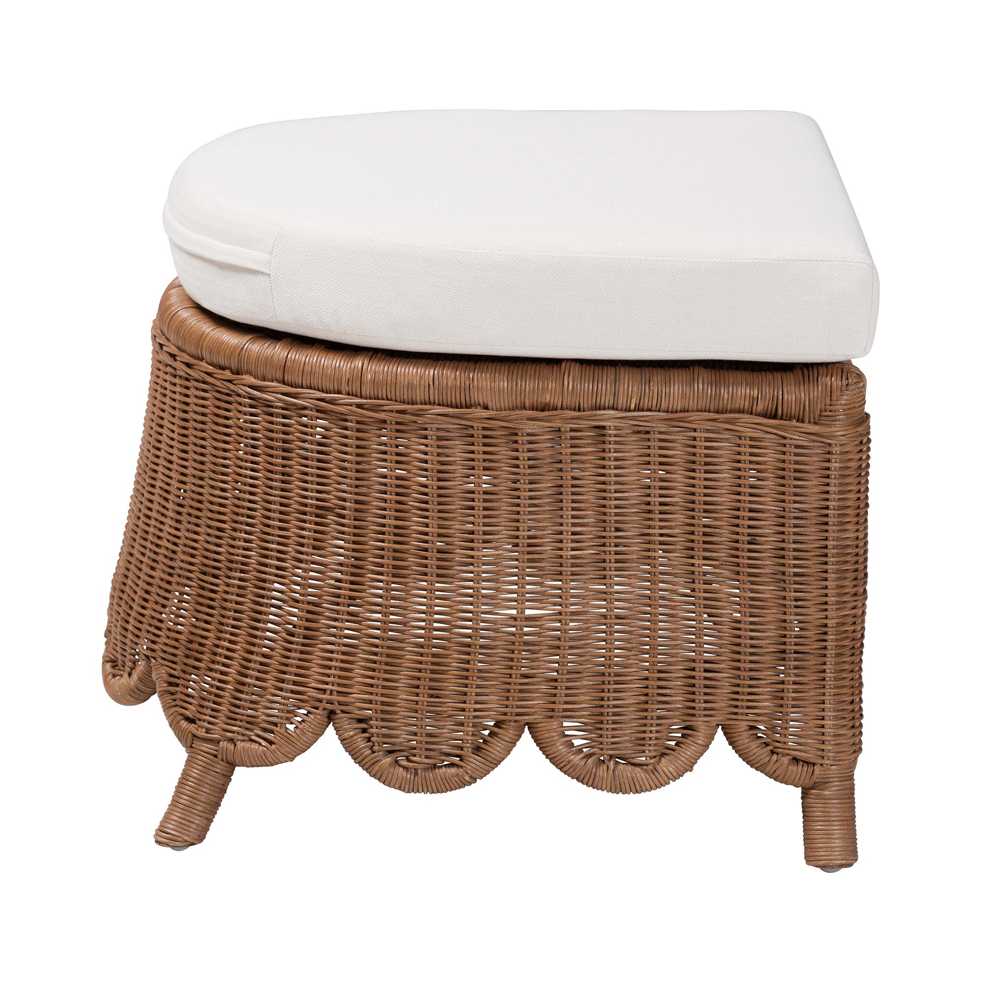 bali & pari Detta Boho Footstool, Peanut Brown