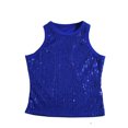 thumbnail image 3 of YTCAMLO Carnival Womens Tank Tops Casual Fashion Crewneck Blouses Glitter Sequin Crop Tops Sleeveless Going Out T Shirts Cami Outfits, Blue M, 3 of 9