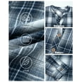 thumbnail image 6 of DOKOTOO Womens Plaid Shirts Casual V Neck Button Down Boho Blouses Long Sleeve Gingham Work Tops, 6 of 7