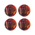 thumbnail image 2 of Saiise 4 Pcs Leather Coasters for Drinks Coaster Sets Drink Table Cup Coasters for Living Room Kitchen Coffee Decor,Chucky, 2 of 8