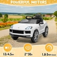 thumbnail image 5 of UBesGoo 12V Kids Ride on Car Toys, Licensed Porsche Cayenne Powered Electric Car for Kids, Parent Remote Control, White, 5 of 9