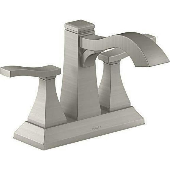 KOHLER Truss Bathroom Sink Faucet, Vibrant Brushed Nickel K-R24059-4D-BN