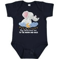 thumbnail image 3 of Inktastic My Safta Loves Me to the Moon and Back Elephant Family Boys or Girls Baby Bodysuit, 3 of 5