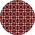 thumbnail image 1 of Ahgly Company Indoor Round Patterned Valentine Red Area Rugs, 5' Round, 1 of 6