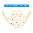 thumbnail image 2 of Unique Bargains Natural Shell Decorative Fishing Net 40'x80' Mediterranean Theme Wall Hanging  Fish Net Party Decor, Egg Yellow, 2 of 7