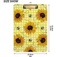 thumbnail image 2 of FMSHPON Bees Sunflowers Yellow Buffalo Plaid Clipboard Hardboard Wood Nursing Clip Board and Pull for Standard A4 Letter 13x9 inches, 2 of 7