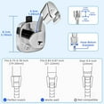 thumbnail image 3 of Suction Cup Shower Head Holder - 360° Adjustable. Adhesive Shower Head Hanger with Hook. Shower Handle/Wand/ Hose Bracket. Tool-Free Wall Mount for Handheld Showerheads. Fits Bathroom and RV, 3 of 8