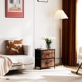 thumbnail image 7 of Nightstands Set of 2 with 2 Fabric Drawers, Small Bedside Tables for Bedroom, Closet, Dorm, End Side Table with Storage, Rustic Brown, 7 of 7