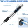 thumbnail image 6 of Wiher Electric Engraving Pen Kit with 42 Bits, Mini Electric DIY Engraver Cordless Rotary Tools Portable Engraving Tool for Jewelry Wood Metal Stone Plastic Glass Etching (Silver), 6 of 7