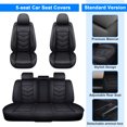thumbnail image 6 of FANOTEK Elantra Black, Pu Leather, Waterproof, Front Rear Seat Covers, 5 Pieces, 6 of 14