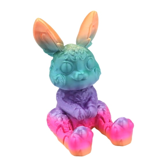 Easter Bunny with Bunnies Easter Basket Stuffers 3D Printed Animals for Home Desk Decor Fun Easter, G
